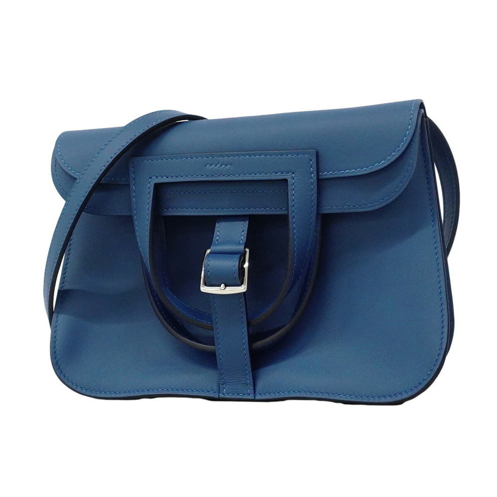 Hermes Handbag, Alzan Mini, Swift Leather, Blue Tie, K Stamp, 2-way bag for w...